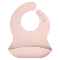 Blush Pink Silicone Baby Bib