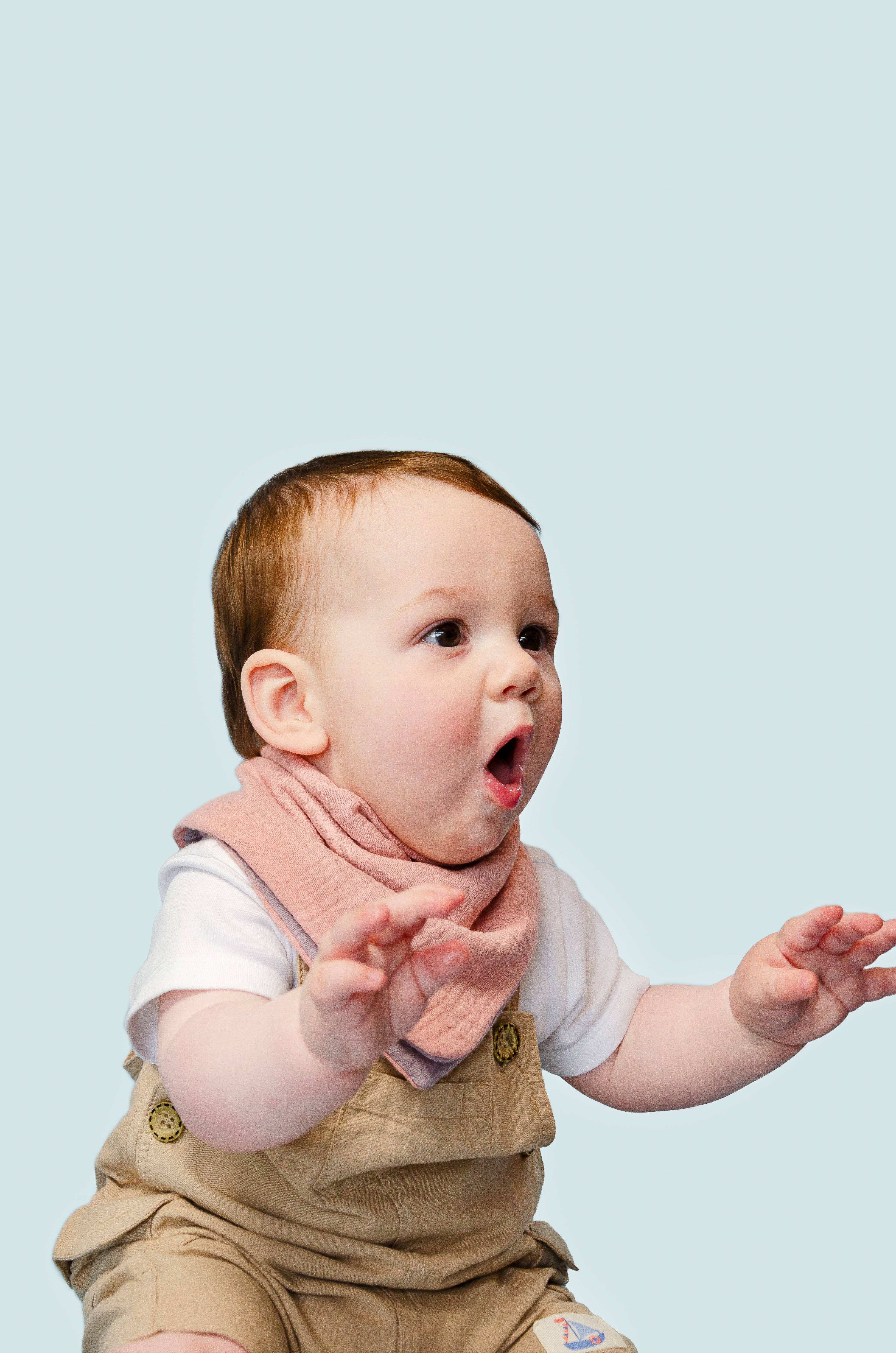 Rosy Hues Reversible Cotton Bandana Bib