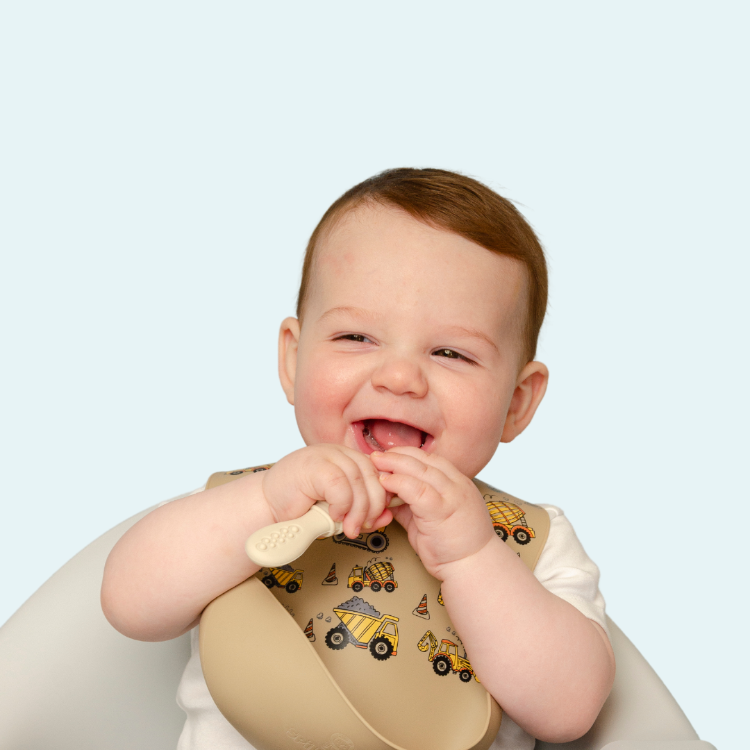 Construction Fun Silicone Baby Bib