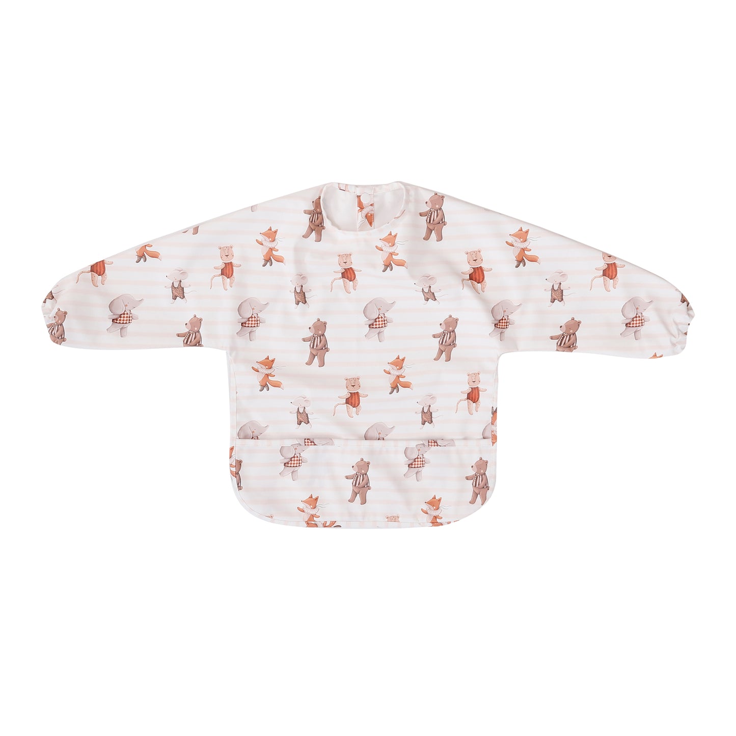Circus Animals Long Sleeve Baby Bib