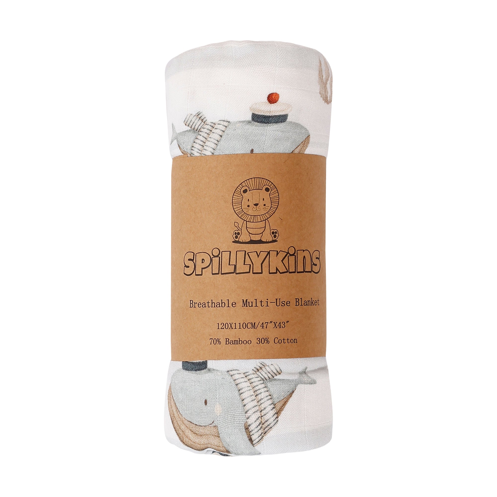 Whale Of A Good Time Bamboo Cotton Swaddle