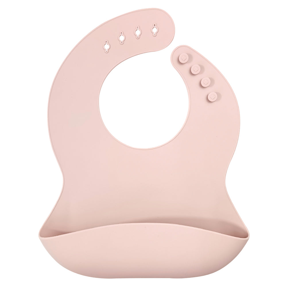 Blush Pink Silicone Baby Bib