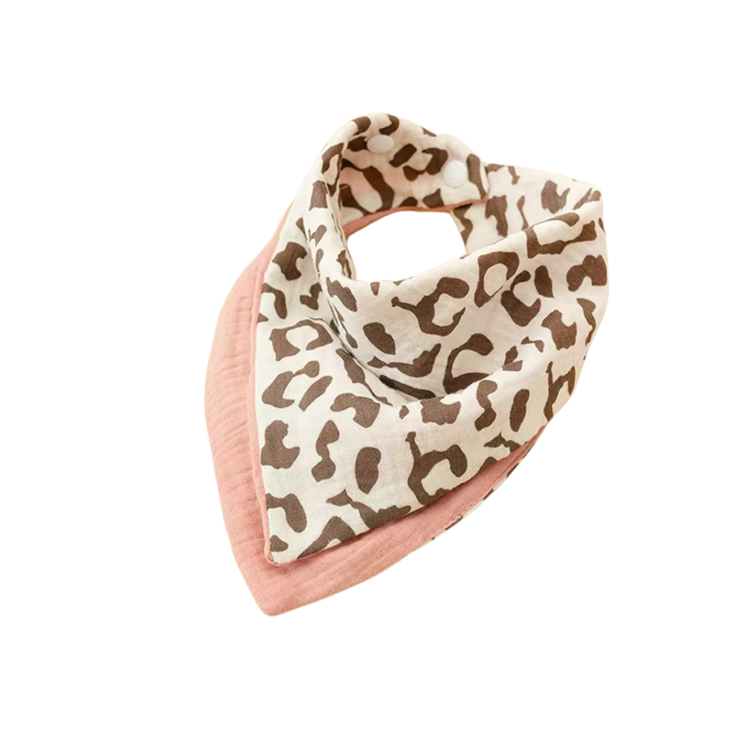 Wild Rose Reversible Cotton Bandana Bib