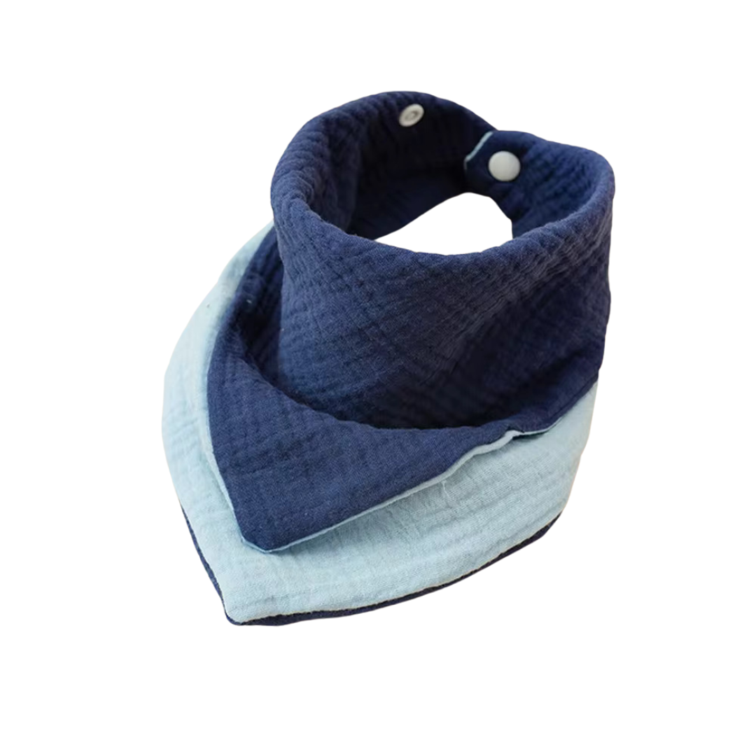 Midnight Sky Reversible Cotton Bandana Bib