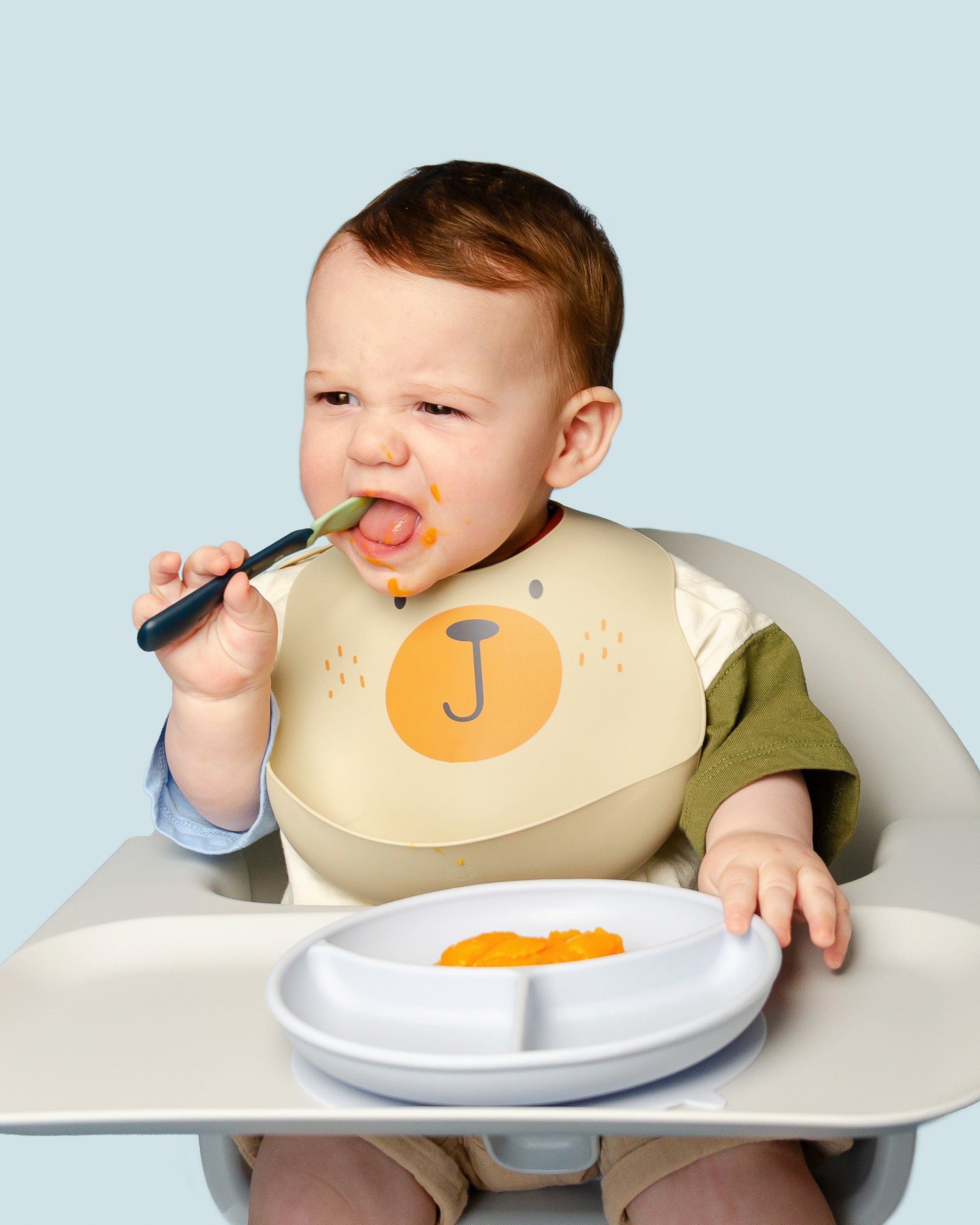 Bear Hugs Silicone Baby Bib