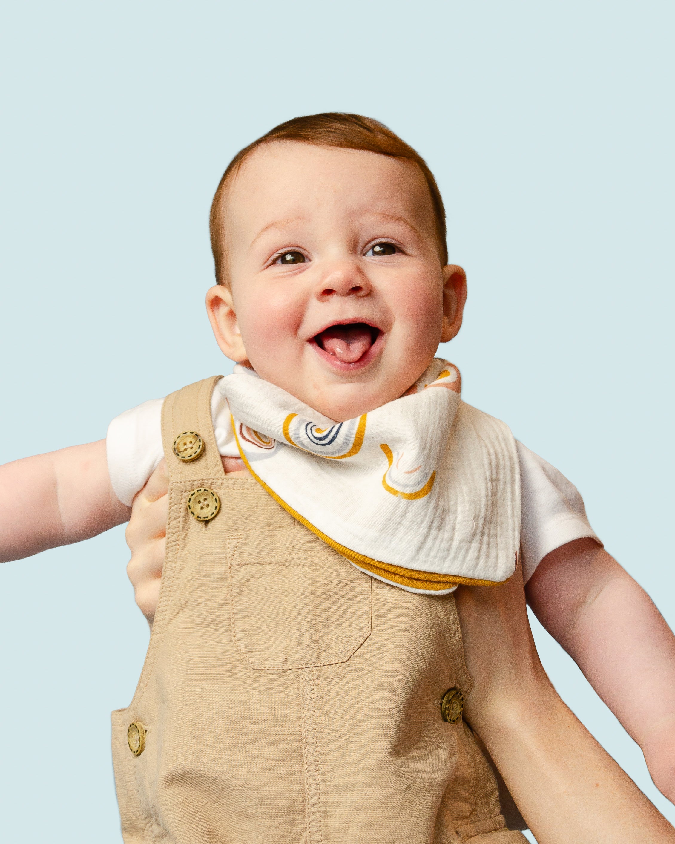 Rainbow Dreams Reversible Cotton Bandana Bib