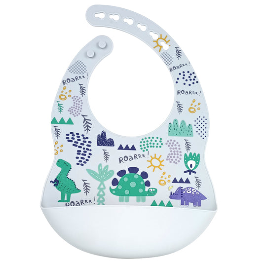 Dino Roar Silicone Baby Bib