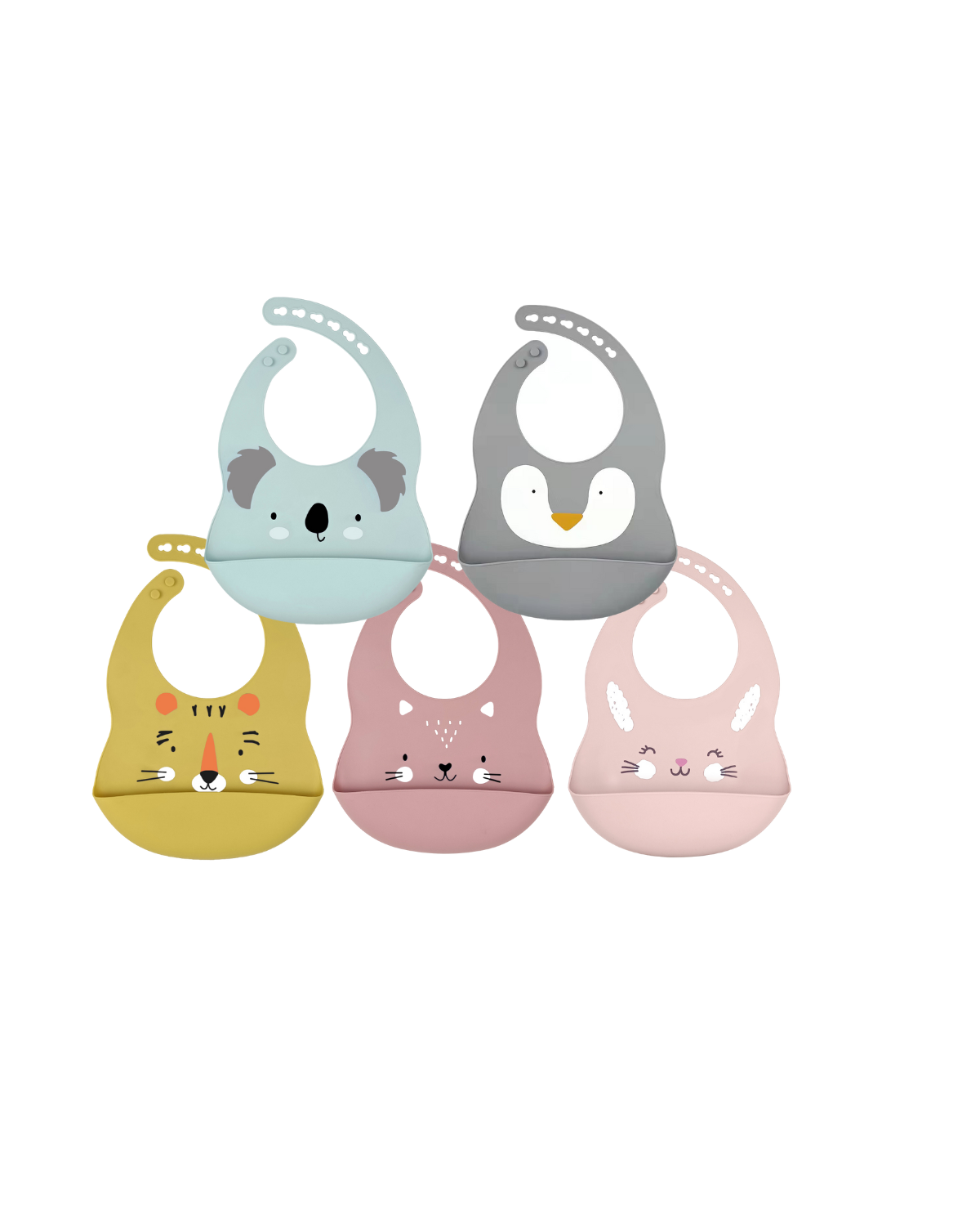 Animal Pals Silicone Bib Set