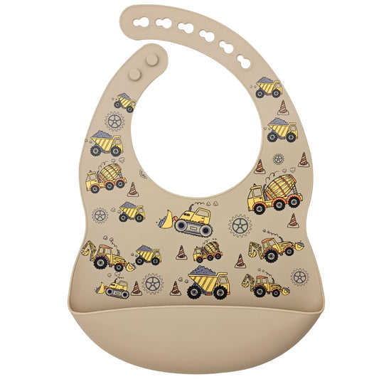 Construction Fun Silicone Baby Bib