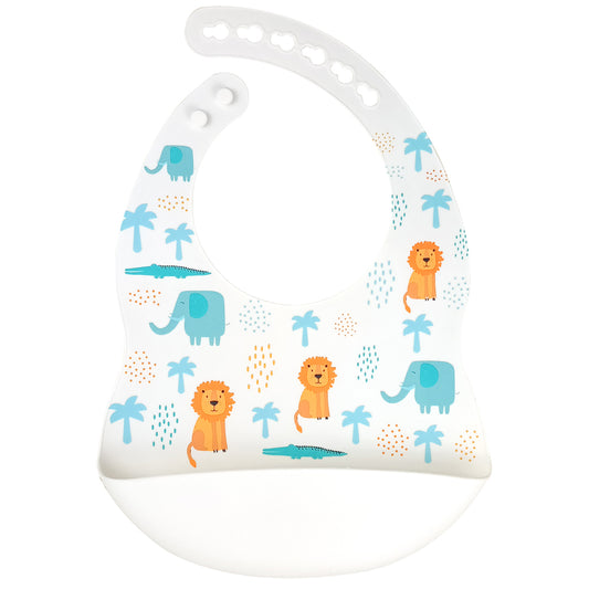 Safari Friends Silicone Baby Bib