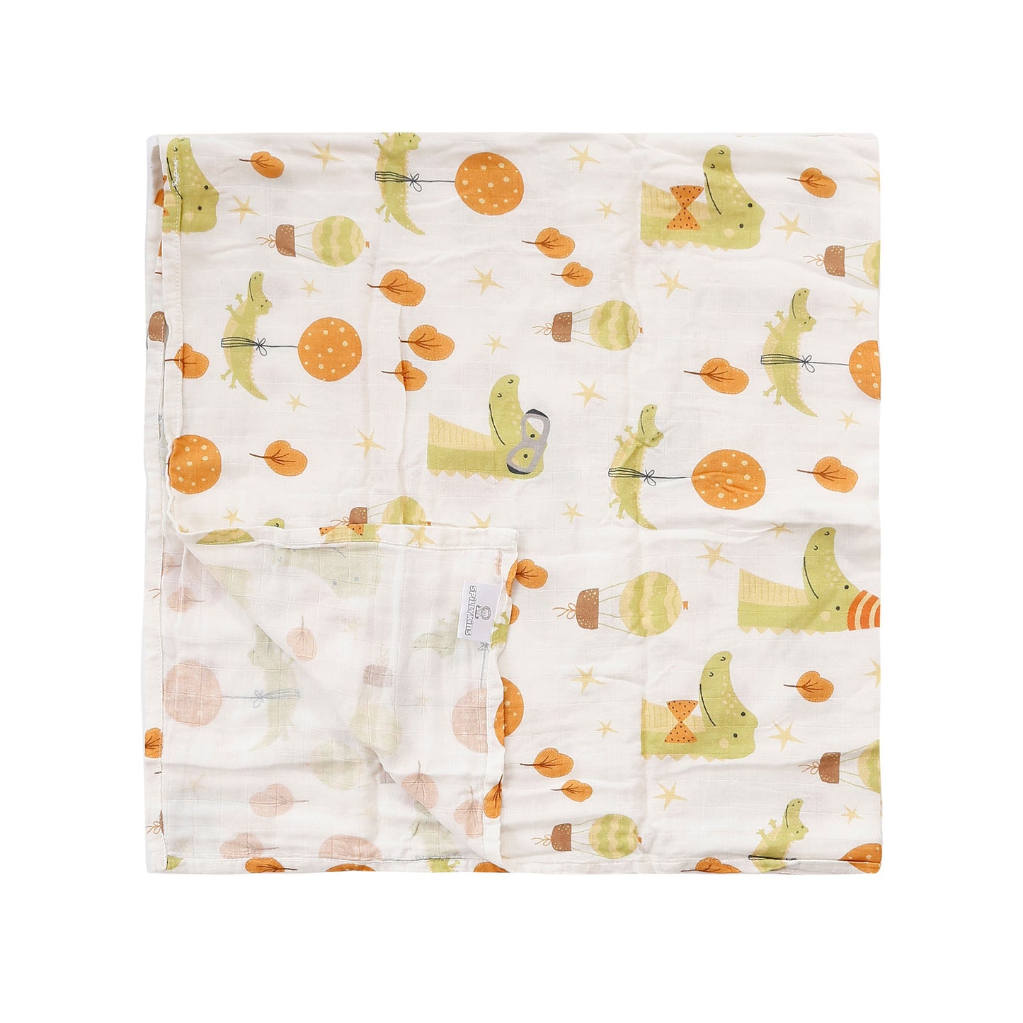 See You Later Alligator Bamboo Cotton Swaddle
