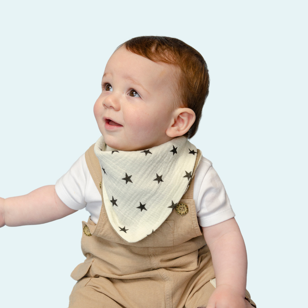 Starry Night Reversible Cotton Bandana Bib