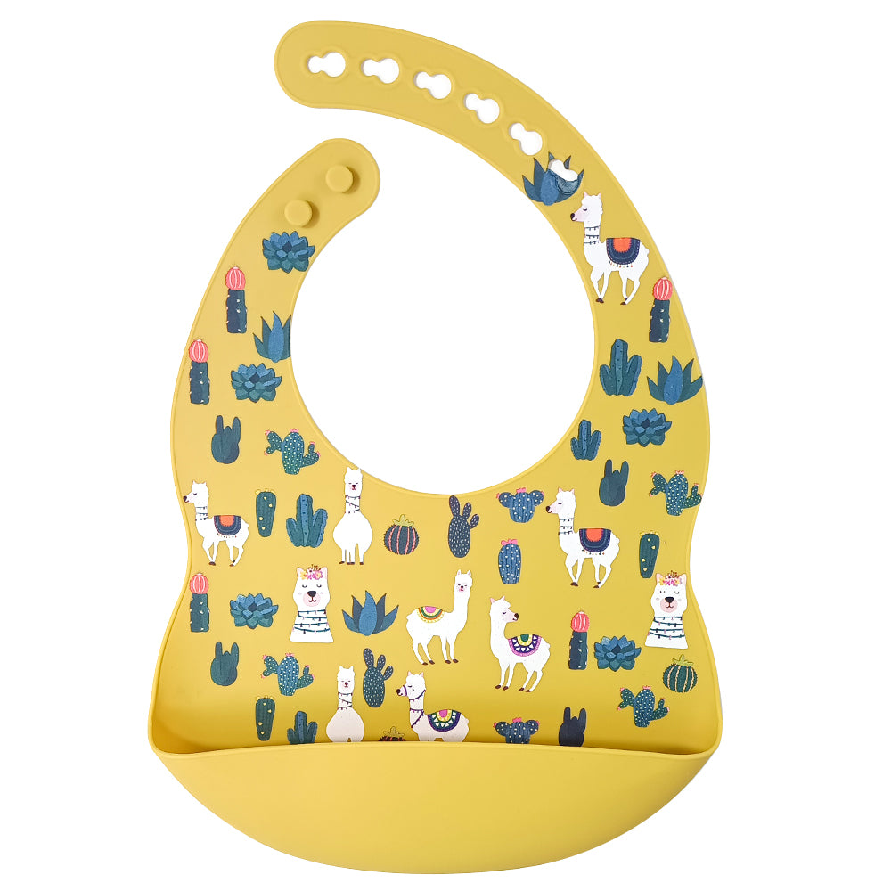 Llama Land Silicone Baby Bib